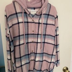 women's button-down flannel American Eagle